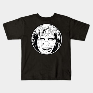 REGAN MacNEIL - The Exorcist (Circle Black and White) Kids T-Shirt